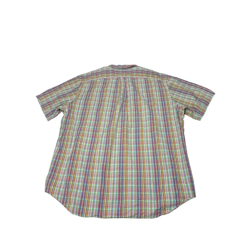 Ralph Lauren Mens 3XLT Plaid Short Sleeve Button Down Shirt Classic Fit Multi